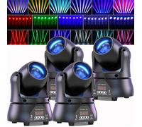 JAJALUYA 100W Lumière de Scène - Lyre LED RGBW DMX Beam - Jeux de Lumiere DJ Pour DJ Party Disco Mariage Pack DE 4