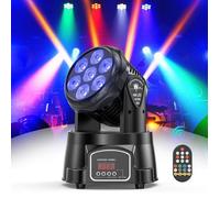 JAJALUYA 105W Lyre LED RGBW 4-en-1 Lumière de Scène Multi-Contrôle pour Disco DJ Fête Bar Mariage Club