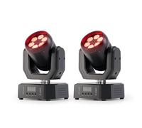 JAJALUYA 110W 6 Lyre LED RGBW - Lumière de Scène Beam Wash DMX 4 en 1 avec Télécommande - Jeux de Lumiere DJ PACK DE 2