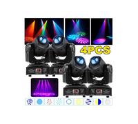 JAJALUYA 120W Lumières de Scène - Lyre LED RGBW Gobo Couleurs Beam DMX - Éclairage de Scène pour Disco Mariage Pack de 4