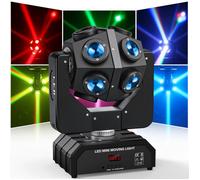 JAJALUYA 150W Lyre LED RGBW 4 en 1, Jeux de Lumiere DJ Beam Projecteur DMX, Lumière de Scène pour Noël DJ Disco Bar Club