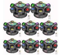 JAJALUYA 180W Jeux de Lumiere DJ - Lyre LED RGBW Rotation 4 Bras - Lumière Laser & Stroboscopique Avec Télécommande Pack De 8