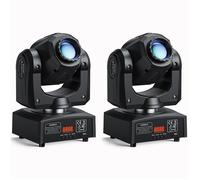 JAJALUYA 2PCS 120W Lyre LED Lumière de Scène - Jeux de Lumiere DJ 8 Gobo 8 Couleurs DMX512 pour Disco DJ Party Bar Mariage