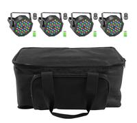 JAJALUYA 4PCS 180W RGBW Par LED Rechargeable Batterie, 36 LED Jeux de Lumiere DJ Télécommande & Sac, Lumière de Scène 7 Modes
