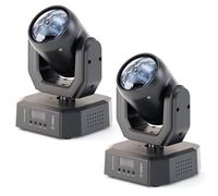 JAJALUYA 80W Lyre 6 LED - Lumière de Scène Beam Wash Gobo DMX 4 en 1 avec Télécommande - Jeux de Lumiere DJ PACK DE 2