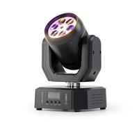 JAJALUYA 80W Lyre 6 LED RGBW - Lumière de Scène Beam Wash DMX 4 en 1 avec Télécommande - Jeux de Lumiere DJ pour Disco Fête