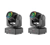 JAJALUYA Lyre 150W avec motifs et ruban LED, Lumière de Scène DJ multi-effets pour Disco, Maison et Fêtes - 2PCS