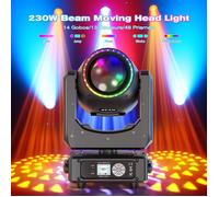 JAJALUYA Lyre Mini 230W Beam, Lumière de Scène à Effets Multiples avec Stroboscope pour DJ, Spectacles et Disco