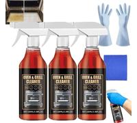 Jakehoe Oven and Grill Cleaner Spray,Oven Cleaner Heavy Duty Spray,All Purpose Cleaners Sprays,Nettoyant Puissant,Removes Baked On Food and Burnt-In Grease Fast,for Ovens, Barbecues, Grills, Racks (3)