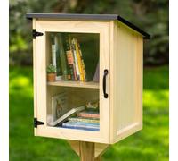 Jakelove Little Free Library Box Outdoor Kit Free Community Book Exchange 40,6 x 35,6 x 55,9 cm Armoire en bois pour partager la littérature, les livres, les dépliants, la nourriture et l'art avec