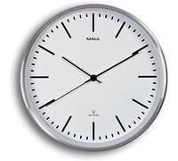 MAUL Horloge murale MAULfly Ø 30.5 x 5 cm radiocommandée aluminium 1 x AA (1.5 V) blanc