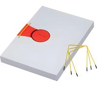 Jalema 2639800000 Pli-Fix Cintre de classement - 90mm métal, gainé de plastique, jaune/noir, 100 pièces/paquet