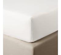 Jalla Drap Housse 120 x 190 cm Blanc - Drap-Housse lit Simple Coton