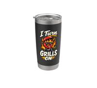 J'allume les grils Funny BBQ Grill Master Pitmaster Gobelet isotherme en acier inoxydable double paroi