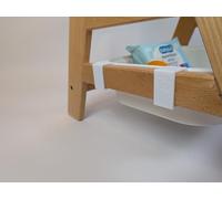 JALUDesignDE Adaptateur compatible avec chaise haute Hauck (Alpha & Beta) et IKEA Trofast, support de rangement pour boîte et panier grillagé, solution de rangement peu encombrante, blanc