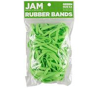 JAM PAPER Durable Rubber Bands Lot de 100 élastiques en caoutchouc Vert Taille 64