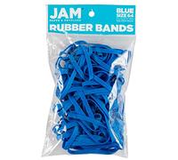 JAM PAPER Durable Rubber Bands Lot de 100 élastiques multi-usages Bleu Taille 64