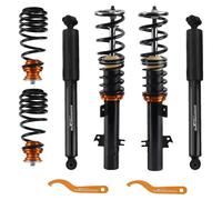 Jambes de suspension filetées, réglables en hauteur, compatibles avec Peugeot 207 2006-2014, taux de ressort avant 7 kg/mm, taux de ressort arrière 2 kg/mm, diamètre de l'amortisseur 51 mm