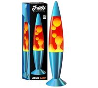 Jambo Lampe 16'' - Rouge avec Cire Jaune/Orange, Lumière à Liquide Relaxante, Veilleuse, Décoration Maison pour Salon Bureau Chambre, Adultes Ados Enfants, Mouvement Magma