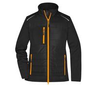 James and Nicholson - Veste hybride pour femmes LT3176 (S) (noir/orange fluo)