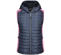 James and Nicholson - Veste hybride sans manches pour femmes LT3297 (S) (rose/anthracite chiné)