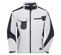 James and Nicholson - Veste softshell « Strong » pour hommes/femmes Unisexe LT5980 (6XL) (Blanc/Charbon-Noir)