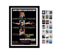 James Bond Goldfinger Excitement Poster encadré A3