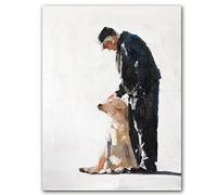 James Coates - Impression d'art homme et chien 40,6 x 30,5 cm (A3)
