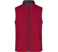 James+Nicholson JN1128 | Gilet Promo Softshell Homme / Imperméable, coupe-vent - Couleur : Red/Black - Taille : 3XL