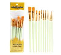 jamgeery Pinceau acrylique, pinceau d'artiste lisse, pinceau flexible pour | Kit de pinceaux pour peinture à l'huile, aquarelle, acrylique, gouache, fournitures artistiques, studio de loisirs créatifs