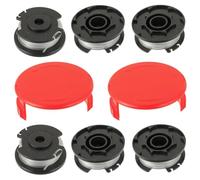 JAMHER Bobines de Fil de Rechange Ø 1,6 mm / 5 m pour coupe-bordure Ein-hell Ge-CT 18/28 Li et Ge -CT 18/28 Li TC (6 Bobines + 2 Capuchon)
