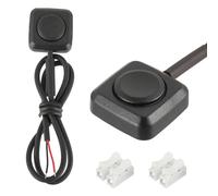 JAMHER Lot de 2 Interrupteurs à Bouton Poussoir Momentanés | 12 V/24 V Mini interrupteur à bouton poussoir pour montage en surface pour Contrôle Industriel, Expériences Electroniques