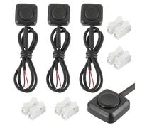 JAMHER Lot de 4 Interrupteurs à Bouton Poussoir Momentanés | 12 V/24 V Mini interrupteur à bouton poussoir pour montage en surface pour Contrôle Industriel, Expériences Electroniques