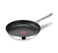 Tefal Poêle Jamie Oliver Cooks Direct E3040444 - Acier inoxydable 24 cm, antiadhésive, induction
