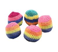 JAMIEKA Footbags Lot de balles créatives en fil de crochet pour lancer des exercices de capture pour jouer en famille Sac à pied en plein air