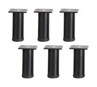 JAMIEKA Lot de 6 rehausseurs de lit réglables avec base antidérapante pour pieds de meubles de lit et tables