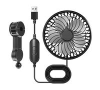 JAMIEKA Ventilateur de refroidissement monté sur siège de véhicule 5 ABS 5 V Opérations USB pour appui-tête ABS Ventilateur de refroidissement de voiture