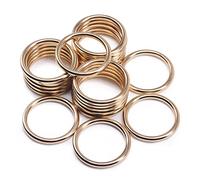 Jamsinmu Anneau métallique O-ring robuste Polyvalent pour les accessoires de bricolage, les ceintures et les laisses de chien Accessoires de bricolage Or 35mm