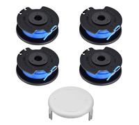 JAMSSOW 4 Pièces Bobine de Fil Convient pour Ryobi RAC124 AC14RL3A,Rechange Coupe Bordure pour Ryobi One+ 18V 24V 40V,Ø1,65mm 3,4m Longueur,AC14HCA Couvercle(4 Bobine+1 Couvercle)