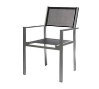 Jan Kurtz Chaise à accoudoirs Cubic - argent noir - argent