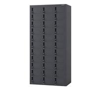 Jan Nowak Armoire à casiers métallique pour Personnel, vestiaire Entreprise, casier verrouillable à clé, Meuble Rangement Bureau école Atelier, 33 Compartiments, 185 x 90 x 45 cm