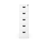 Jan Nowak Armoire à dossiers métallique classeur 5 tiroirs 162 x 60 x 46 cm