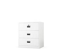 Jan Nowak Armoire à dossiers métallique Large, classeur Bureau 3 tiroirs