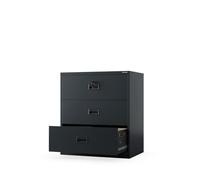 Jan Nowak Armoire à dossiers métallique Large, classeur Bureau 3 tiroirs