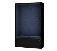 Jan Nowak Armoire Acoustique avec Deux assises Espace de Concentration pour Bureau école Open Space 185 x 115 x 40 cm Meuble Acoustique Panneaux Pet USB C Deux tiroirs