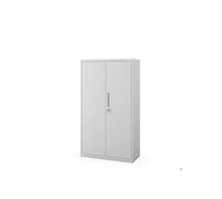 JAN NOWAK Armoire de bureau métallique 160x90x40 cm avec socle MEGAN Gris