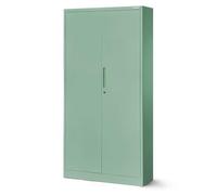 Jan Nowak Armoire de Bureau métallique 4 étagères tôle d'acier revêtement en Poudre 185 x 90 x 40 cm (Vert Pastel)