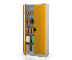 Jan Nowak Armoire écologique Armoire pour produits dangereux Armoire pour produits chimiques Armoire pour produits à pulvériser MARIA 185 x 90x 40 cm gris-jaune