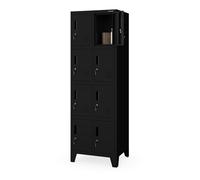 Jan Nowak Armoire Vestiaire Métallique 8 Casiers Verrouillables | Vestiaire professionnel en acier 0,6 mm, 8 casiers ventilés et verrouillables, fixation murale, rangement sécurisé.