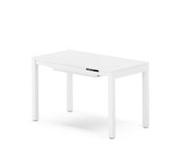 Jan Nowak Bureau Assis Debout Électrique Réglable 120 x 63 cm Standing Desk | Poste de travail ergonomique, double moteur, chargeur Qi 10 W, USB C, USB A, tiroir, 3 mémoires, charge 100 kg